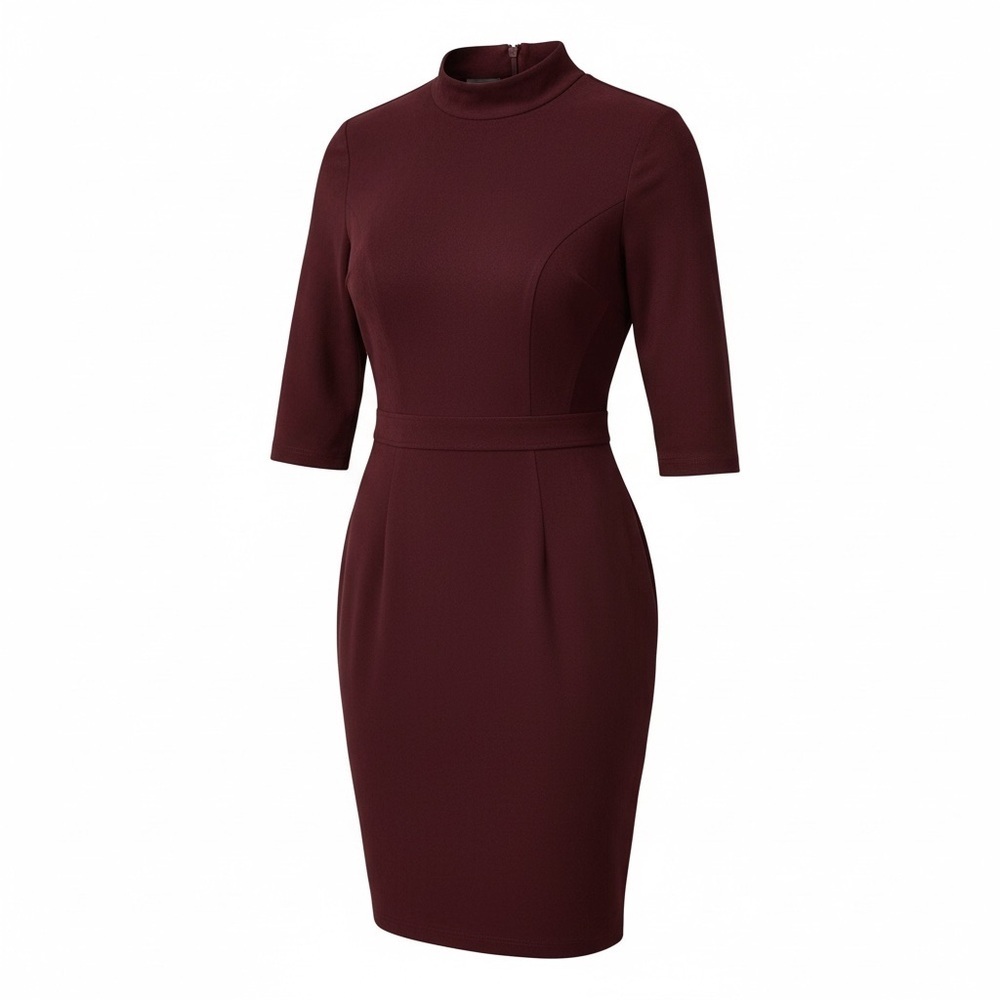 Eva Mendes for New York & Company wine suede dress, size 0